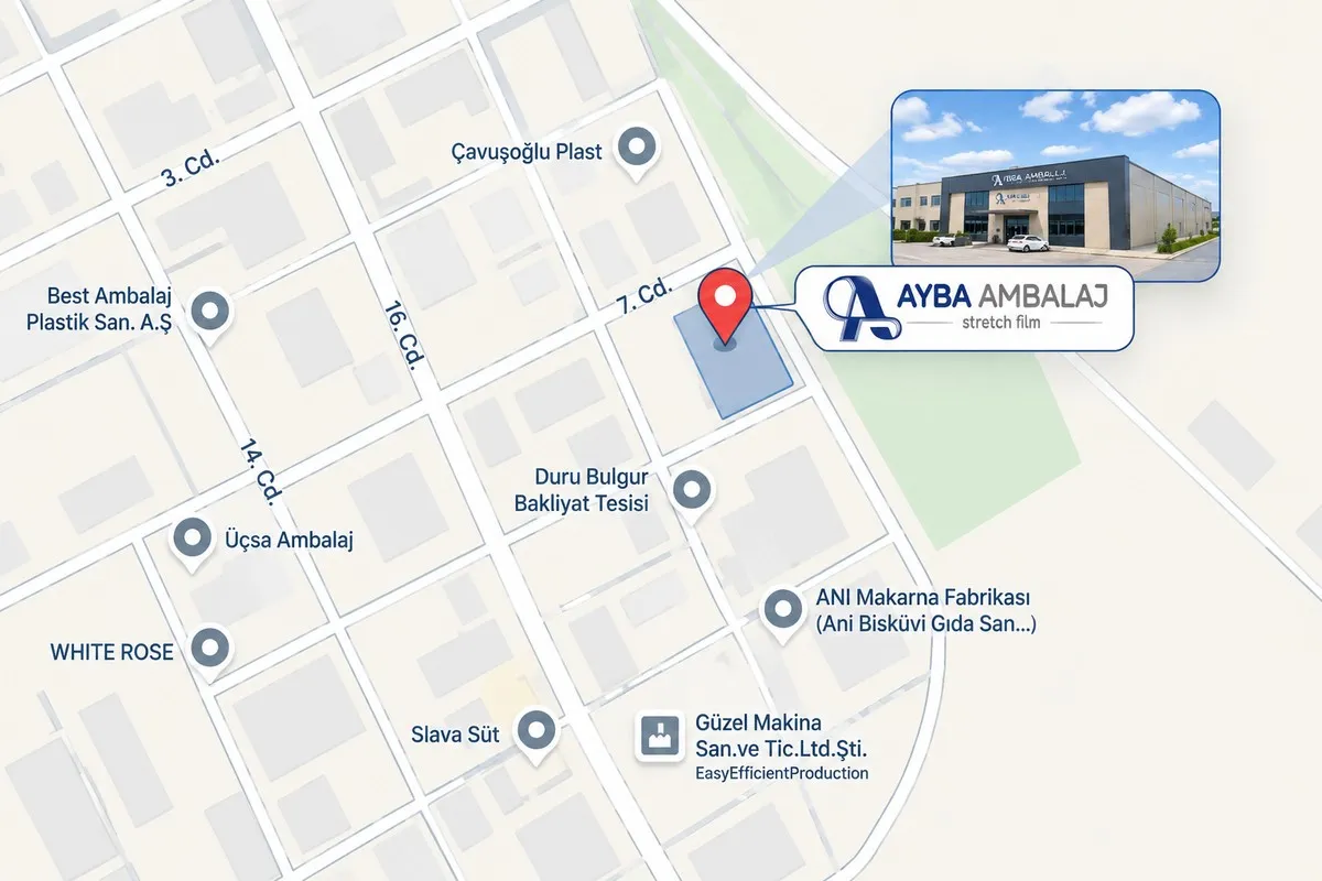 AYBA Ambalaj konum haritası — Karaman Organize Sanayi Bölgesi